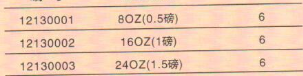 羊角錘規(guī)格展示